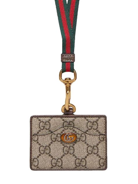 gucci lanyard id holder|gucci card holder sale clearance.